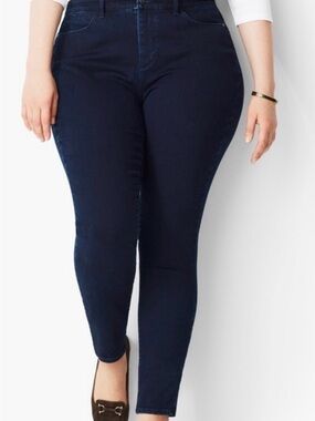 Talbots Plus-Size Skinny Jeans in Dark Blue